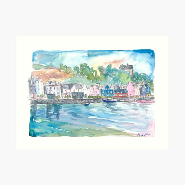 "Tobermory Island of Mull Scotland Waterfront Scene Inner Hebrides" Art