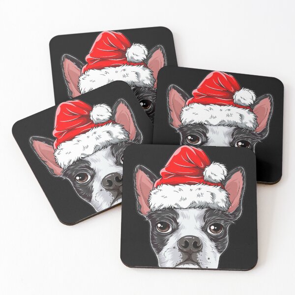 Item preview, Boston Terrier Christmas Dog Santa Hat Xmas designed and sold by EmilyPippin.