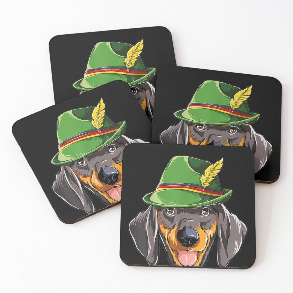 Item preview, Dachshund Oktoberfest Lederhosen Alpine Hat designed and sold by MarkHudson78.