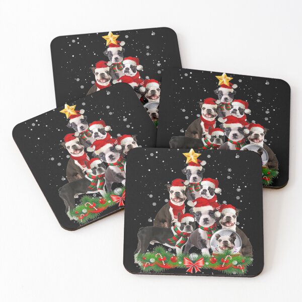 Item preview, Boston Terrier Dog Christmas Dog Light Tree Xmas Santa designed and sold by EmilyPippin.