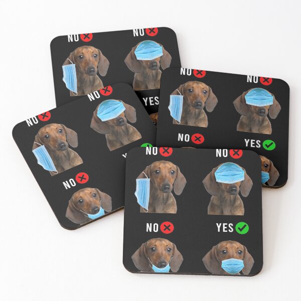 Item preview, Dachshund Right Wear Face Mask designed and sold by MarkHudson78.