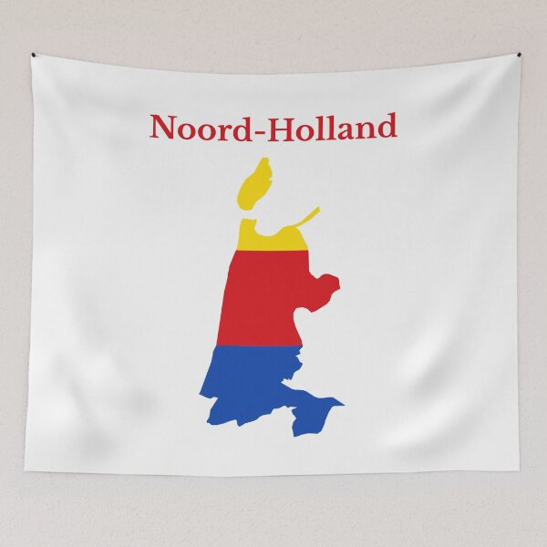 Item preview, North Holland Province Map flag , Netherlands. designed and sold by marosharaf.