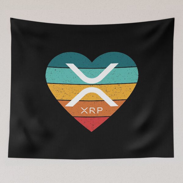 Artikelvorschau, Liebe Welligkeit XRP Bright Heart Sunset v2 entworfen und verkauft von Bitcoin-Fashion.
