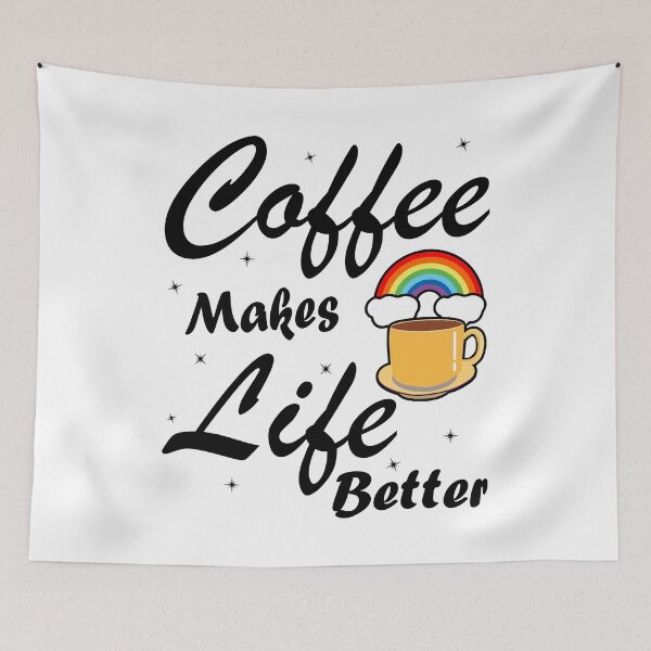 Item preview, Funny Coffee Rainbow Illustration Makes Life Better  designed and sold by vineeth.