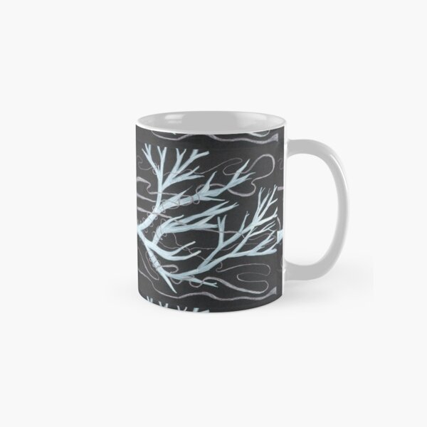 Silver Ribbon Branch Classic Mug