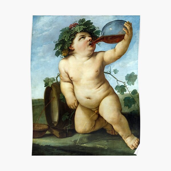 Drinking Bacchus Guido Reni Poster