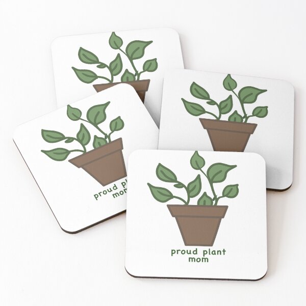 Item preview, “Proud plant mom” cute slogan illustrated sticker  designed and sold by peachiecreates.