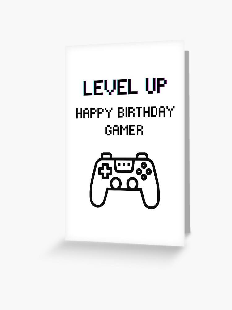 Carte De Vœux Joyeux Anniversaire Gamer Par Divyasampath Redbubble