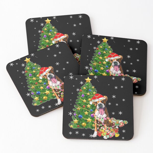 Item preview, Boxer Christmas Tree Lights Funny Dog Xmas designed and sold by EmilyPippin.