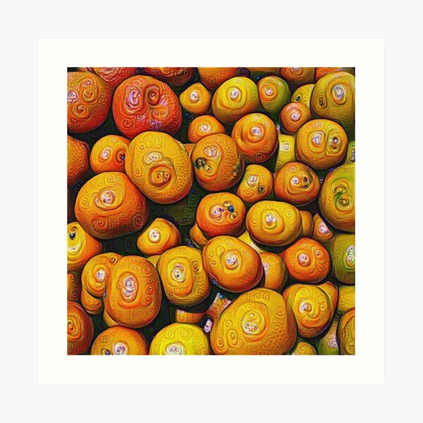 #DeepDream Fruits 5x5K v1454417933 Art Print