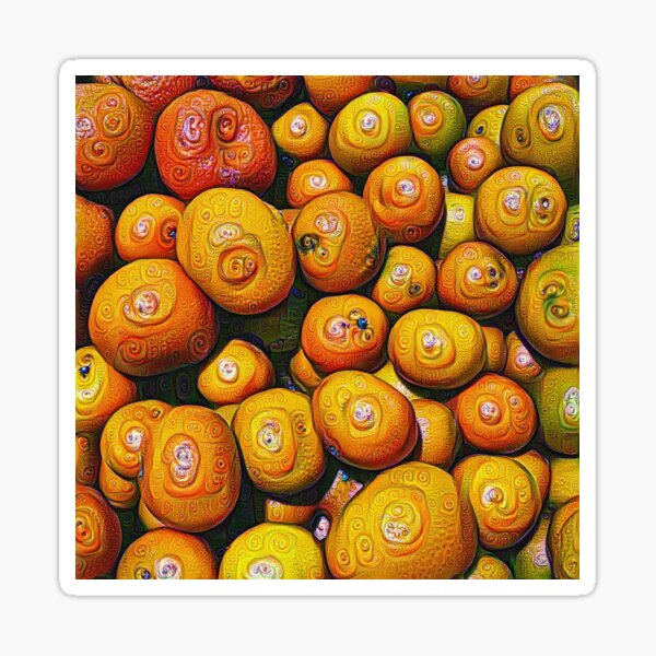 #DeepDream Fruits 5x5K v1454417933 Sticker