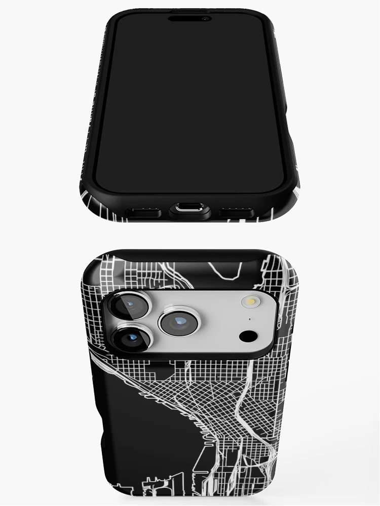 Thumbnail 3 of 4, iPhone Case, Seattle Map designed and sold by RuumService.