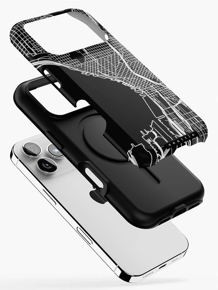 Thumbnail 2 of 4, iPhone Case, Seattle Map designed and sold by RuumService.