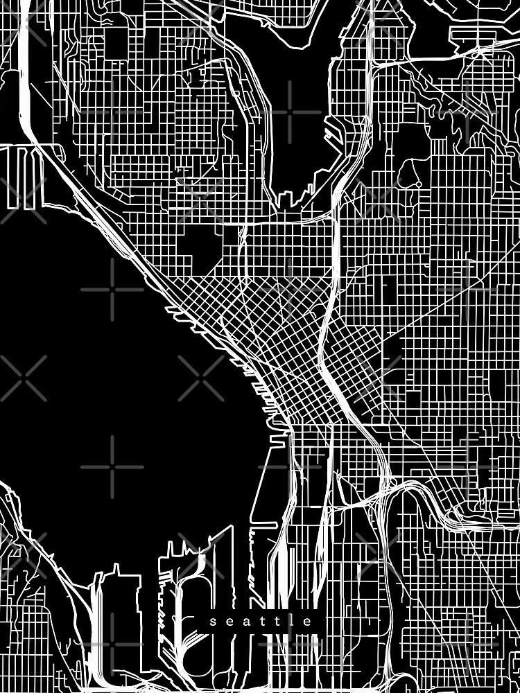 Thumbnail 3 of 3, Scarf, Seattle Map designed and sold by RuumService.