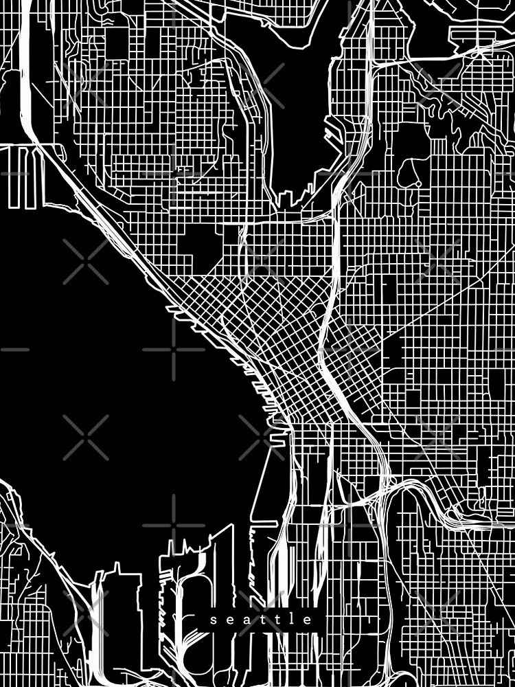 Aperçu 5 sur 5. Robe trapèze avec l'œuvre Seattle: carte créée et vendue par RuumService.