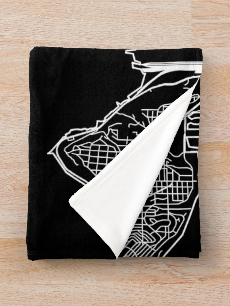 Thumbnail 3 of 6, Throw Blanket, Seattle Map designed and sold by RuumService.
