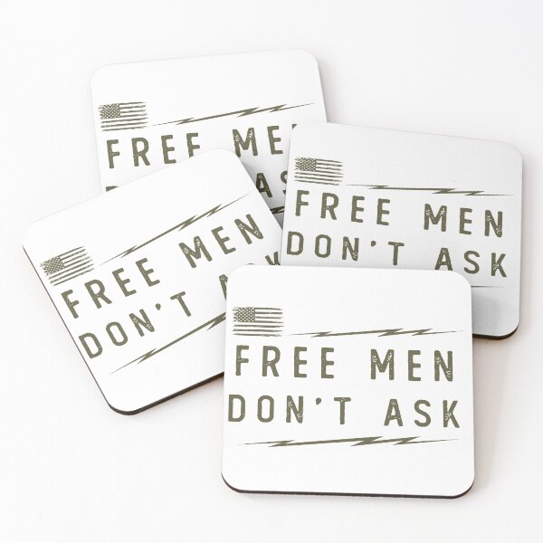 Item preview, Free Men Don't Ask / American flag designed and sold by panda-888.