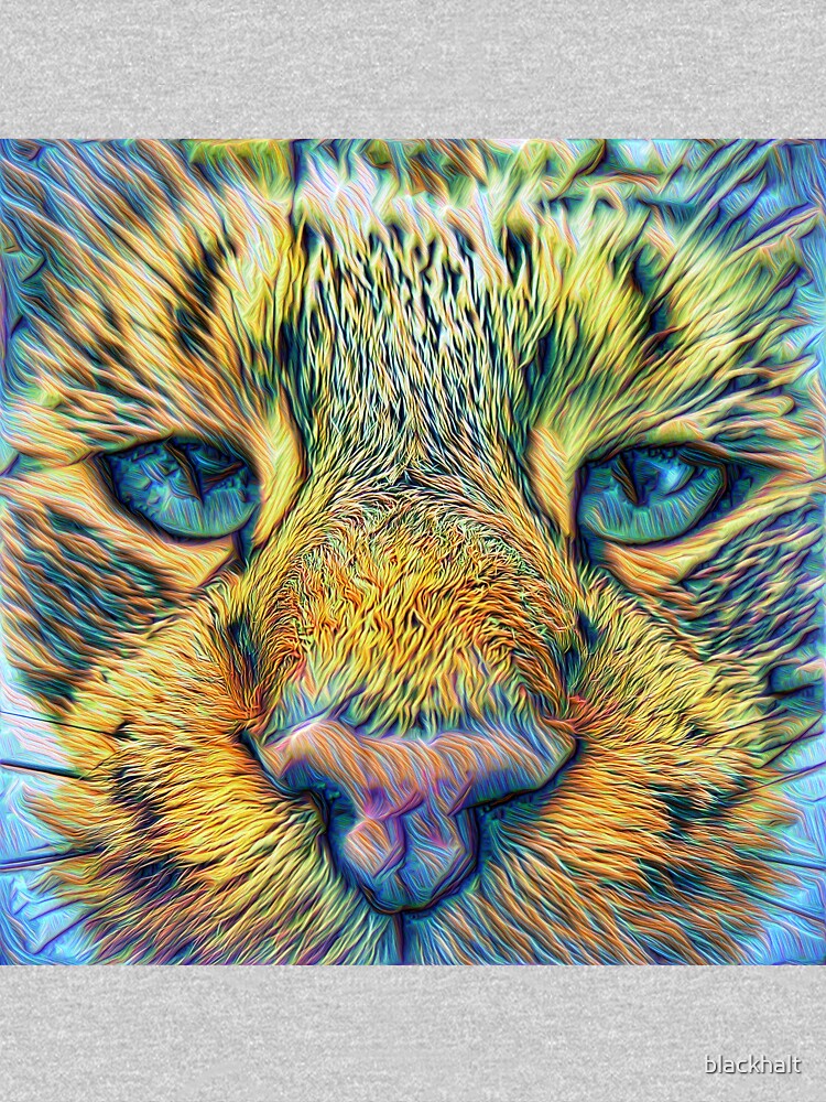 #DeepDreamed Cat by blackhalt