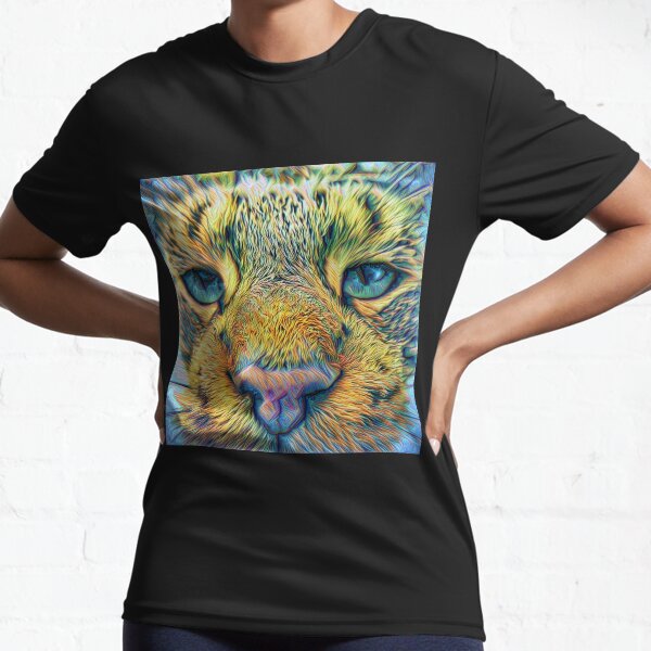 #DeepDreamed Cat v1449127170 Active T-Shirt