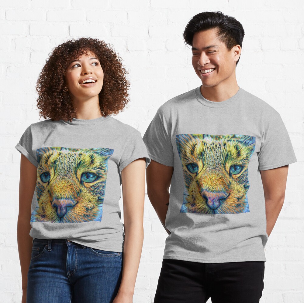 #DeepDreamed Cat Classic T-Shirt