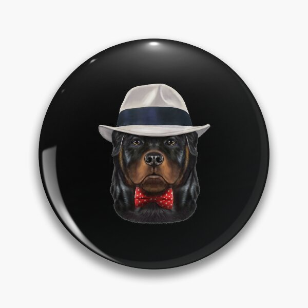 Item preview, Rottweiler Dog wearing Fedora Hat designed and sold by MarkHudson78.