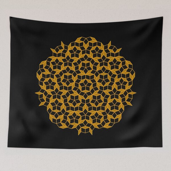Item preview, Aperiodic tiling - Black and Gold designed and sold by rahilvalani.