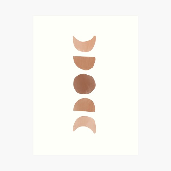 Diseño de fase lunar boho Lámina artística