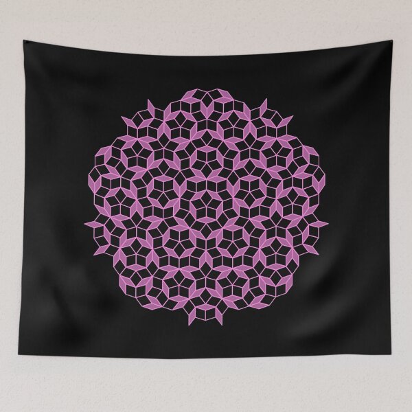 Item preview, Aperiodic tiling - Black and Pink designed and sold by rahilvalani.