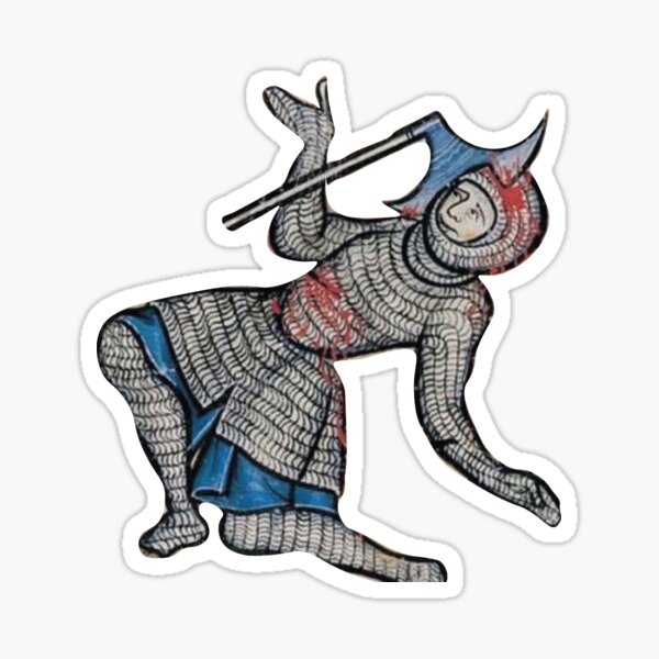 Medieval knight meme Sticker