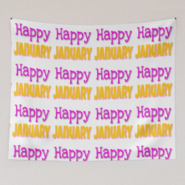 Item preview, Happy January print  designed and sold by 59SHOP24.