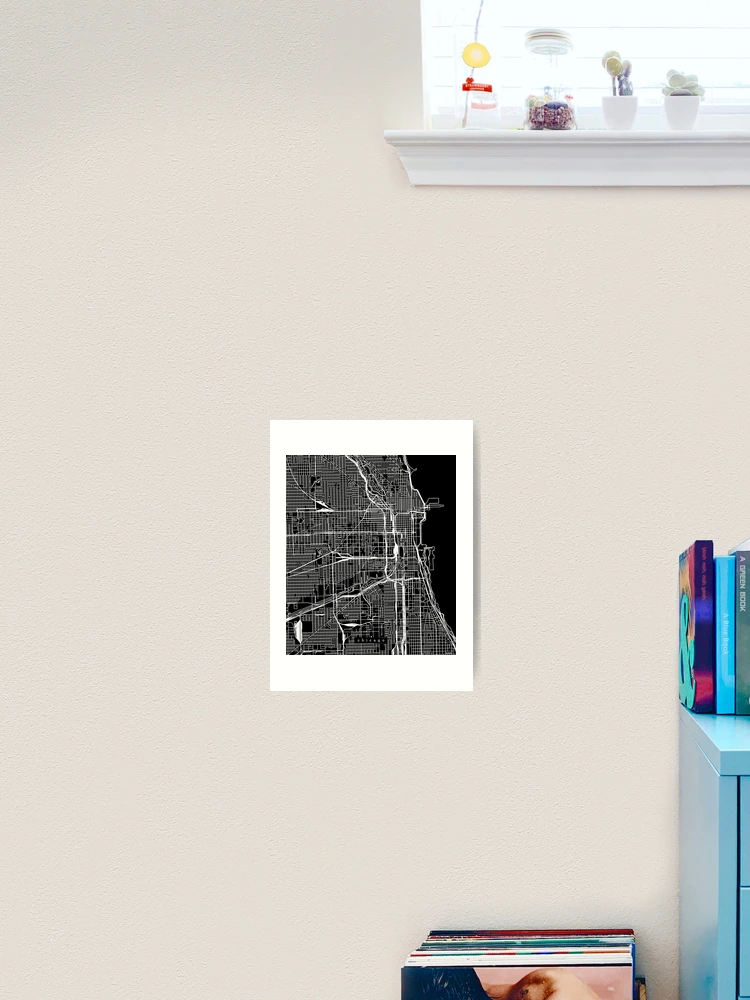 Thumbnail 2 of 3, Art Print, Chicago Map designed and sold by RuumService.