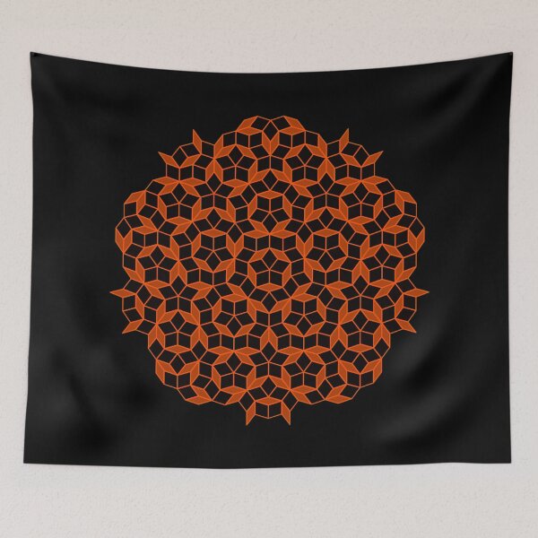 Item preview, Aperiodic tiling - Black and Orange designed and sold by rahilvalani.