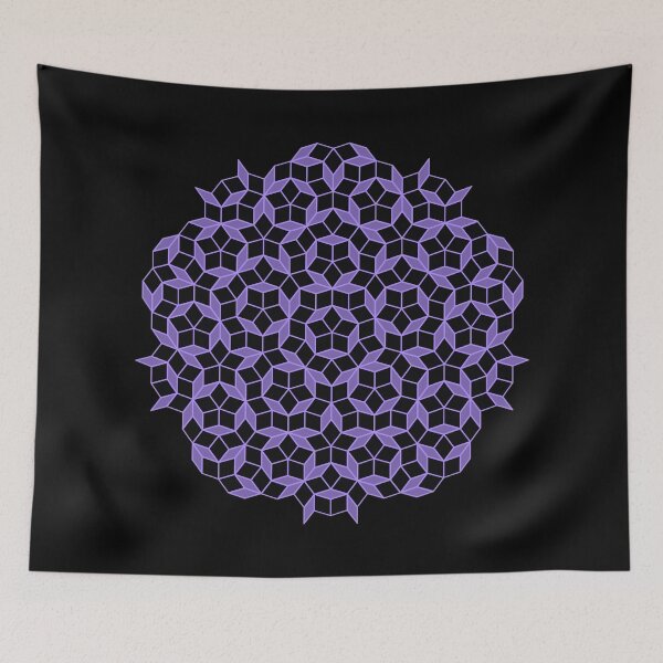 Item preview, Aperiodic tiling - Black and Purple designed and sold by rahilvalani.