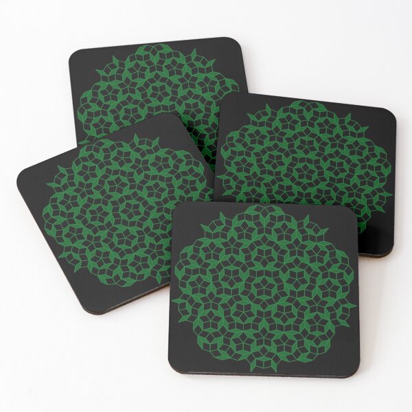 Item preview, Aperiodic tiling - Black and Dark Green designed and sold by rahilvalani.