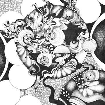 Artwork thumbnail, Moonlight Reflections, Ink Drawing by djsmith70