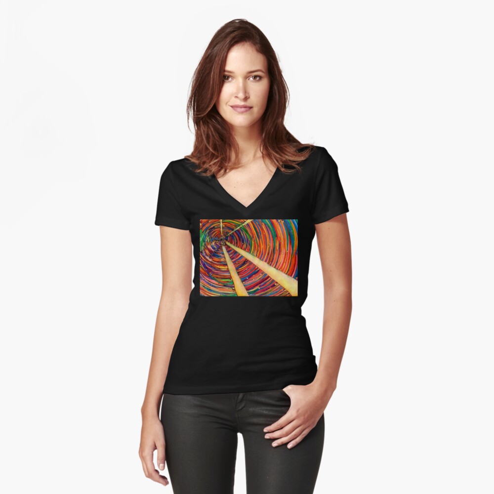 Item preview, Fitted V-Neck T-Shirt designed and sold by djsmith70.