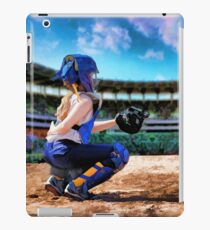 Softball Catcher And Stadium Painting iPad Case/Skin