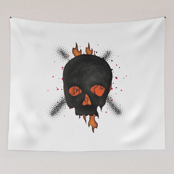 Item preview, skull on fire t-shirt | fire head t-shirt | skull on fire poster  designed and sold by KARTICK DUTTA.