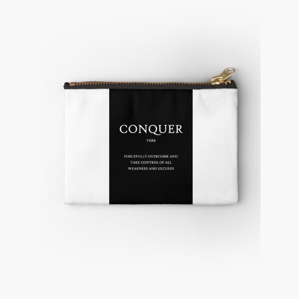 Item preview, Conquer Quote Art Design Inspirational Motivation designed and sold by vividpixelusa.
