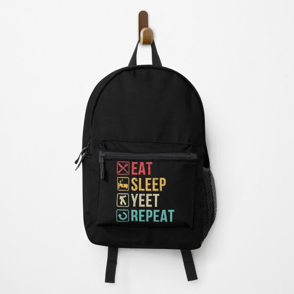 Item preview, Dank Meme Gag Gift For Men Women Retro Eat Sleep Yeet Repeat Pullover Hoodie designed and sold by messus.