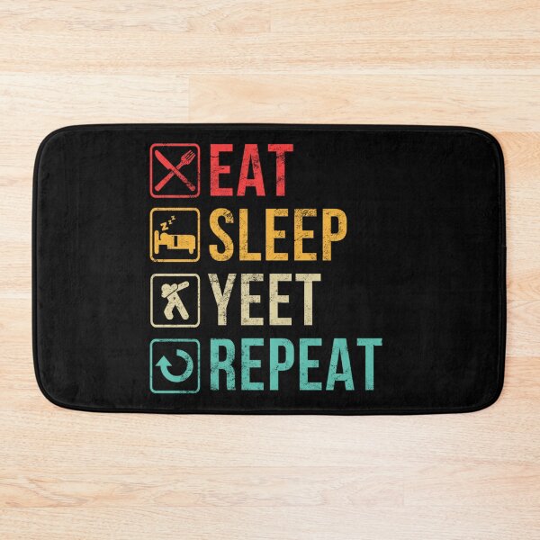 Item preview, Dank Meme Gag Gift For Men Women Retro Eat Sleep Yeet Repeat Pullover Hoodie designed and sold by messus.
