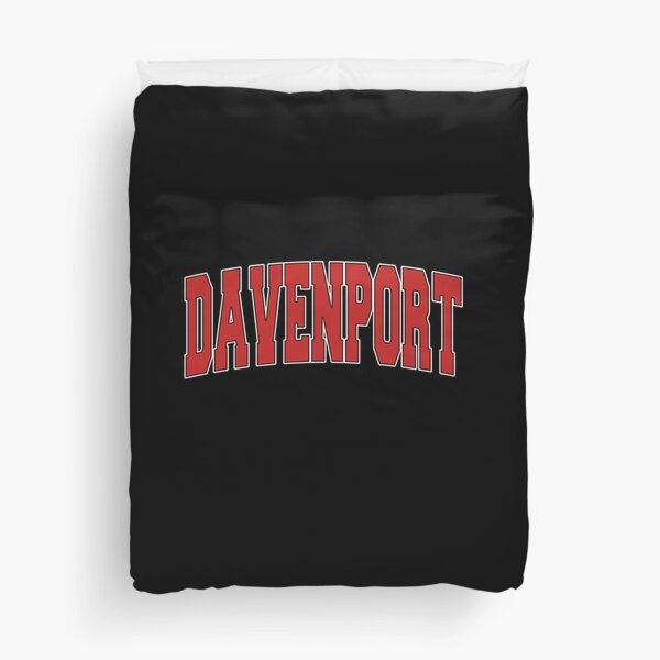 Davenport Ia Iowa Varsity Style Usa Vintage Sports Pullover Hoodie Duvet Cover