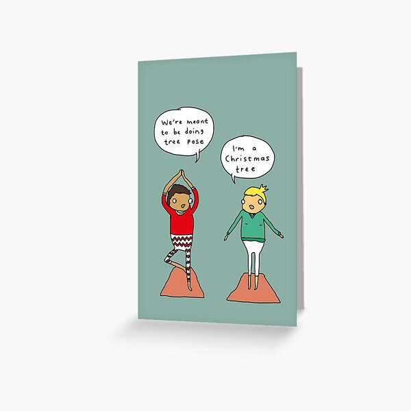 Yoga Humour Greeting Cards for Sale