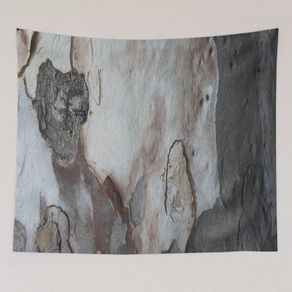 Item preview, Close Up Abstract Photography Of Blue Grey and Brown Bark designed and sold by taiche.