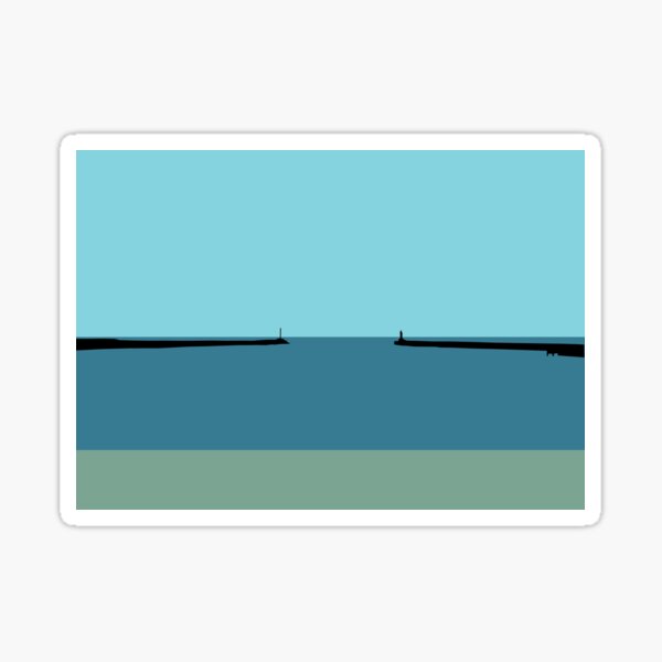 Amble and Warkworth Piers Sticker