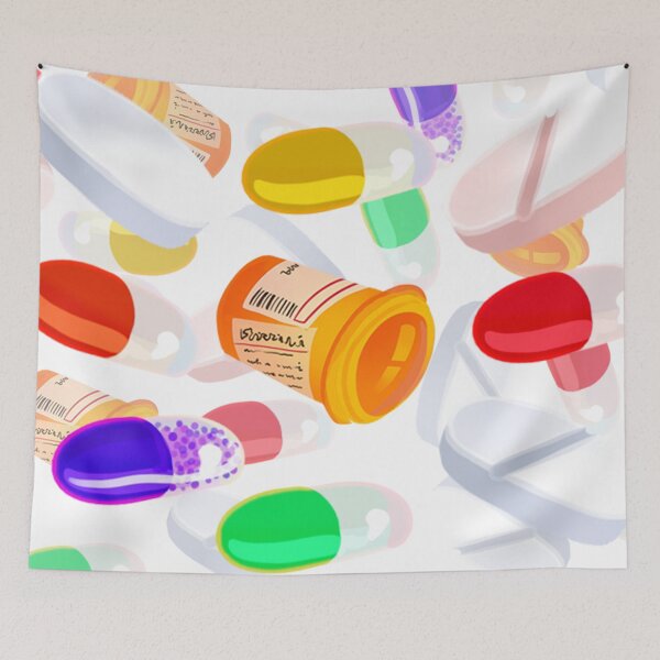 Item preview, SPILL PILLS PATTERN designed and sold by Deathoftheself.