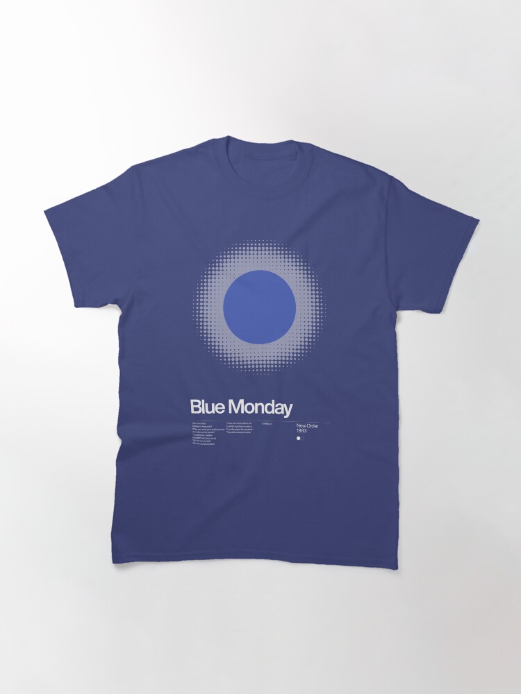 Alternate view of New Order - Blue Monday 1983 - New Wave song Minimalistic Swiss Graphic Design Classic T-Shirt