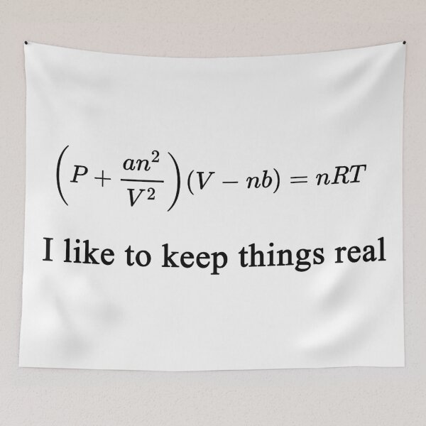 Item preview, Real Gas of Van der Waals equation, thermodynamics and physics basics designed and sold by NoetherSym.