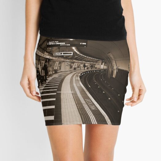 The Art of London Underground - Bakerloo Line at Waterloo Station Mini Skirt