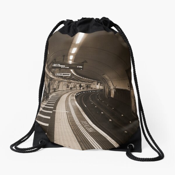 The Art of London Underground - Bakerloo Line at Waterloo Station Drawstring Bag